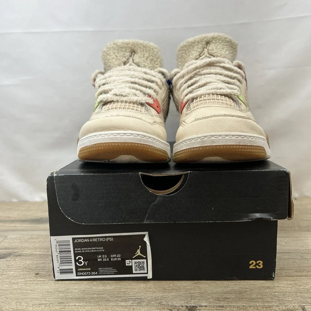 Jordan 4 Retro PS Where The Wild Things‎ Are Pearl White DH0573-264 Kids 3Y